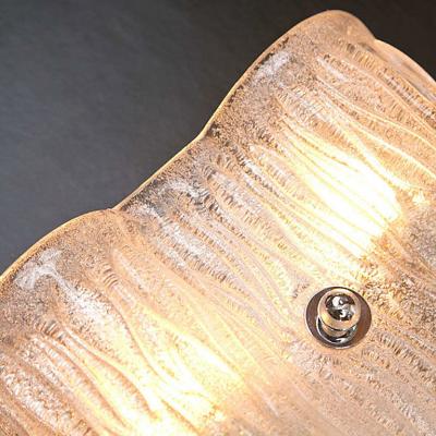 Four Large Wavey Murano Sconces