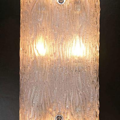 Four Large Wavey Murano Sconces
