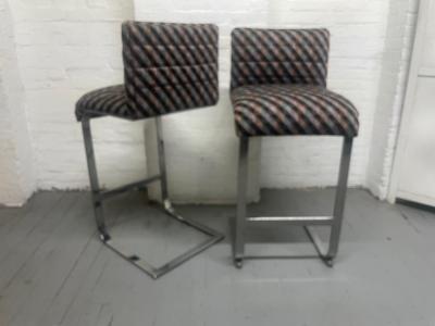 Four Mid Century Modern Chrome Barstools