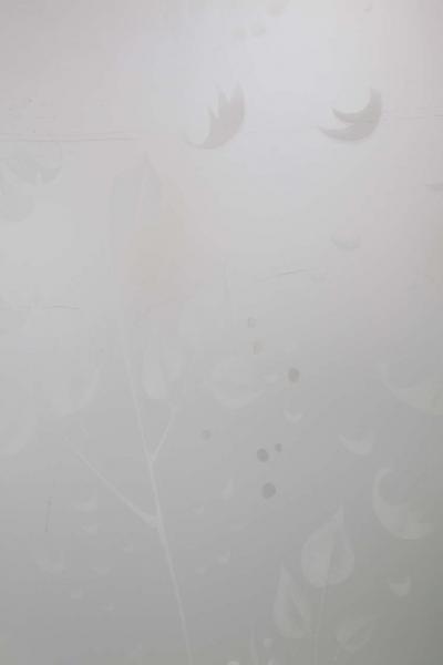 Four Panel Etched Glass Screen