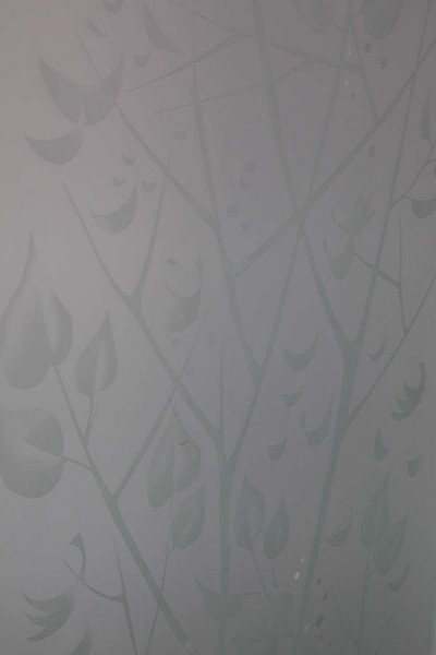 Four Panel Etched Glass Screen