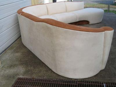 Four Piece Curved Serpentine Sectional Sofa Weiman