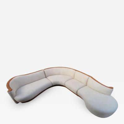 Four Piece Curved Serpentine Sectional Sofa Weiman