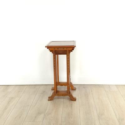 Four Satinwood Fancy Painted Nesting Tables England 19th century