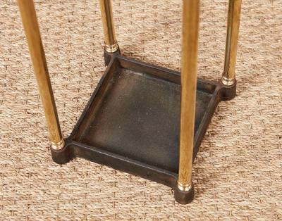 Four Section Brass and Iron Umbrella Stand