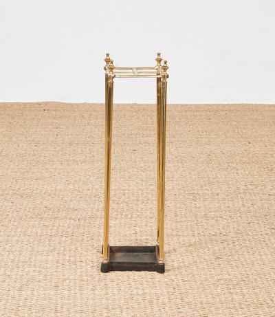Four Section Brass and Iron Umbrella Stand