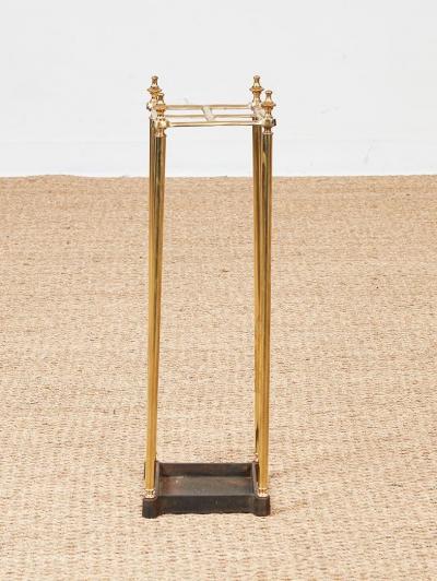 Four Section Brass and Iron Umbrella Stand