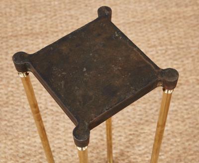 Four Section Brass and Iron Umbrella Stand