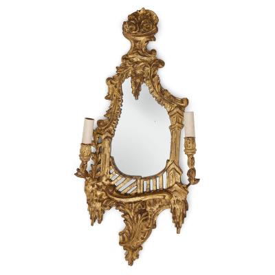 Four antique French girandoles in the Rococo style
