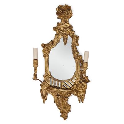Four antique French girandoles in the Rococo style