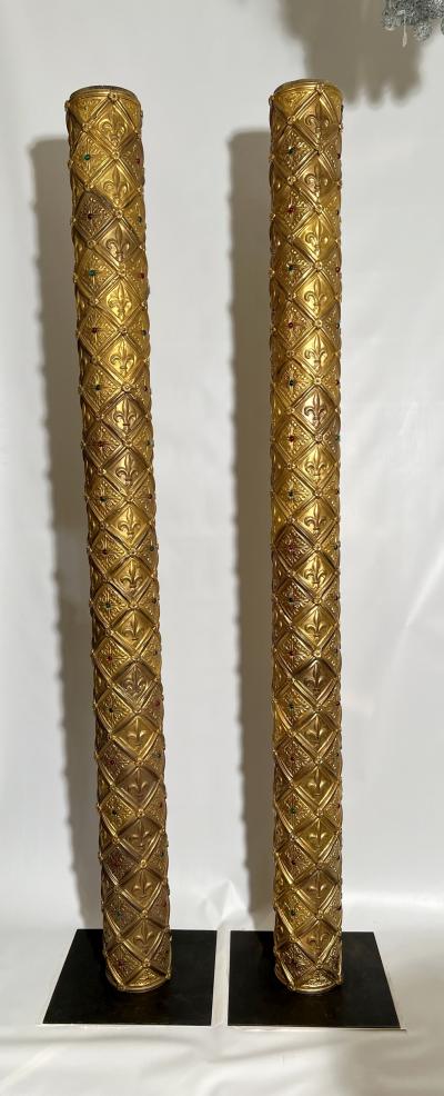 Four ornamental columns France circa 1850