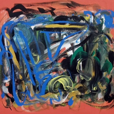 Fr d ric Prat Orange Abstract painting 2024
