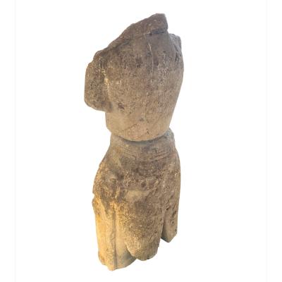 Fragmentary stone torso of an Armee de Terre officer