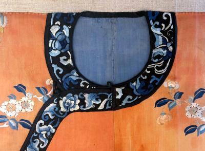 Frame Fine Embroidered Chinese Court Lady Casual Robe Qing Dynasty Provenance