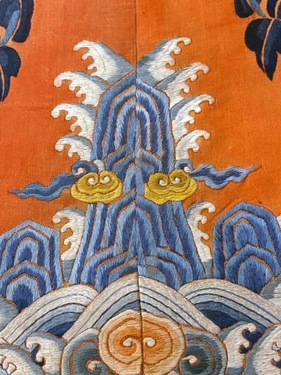 Frame Fine Embroidered Chinese Court Lady Casual Robe Qing Dynasty Provenance