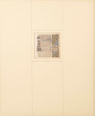 Framed 15th Century Illuminated Book of Hours Manuscript