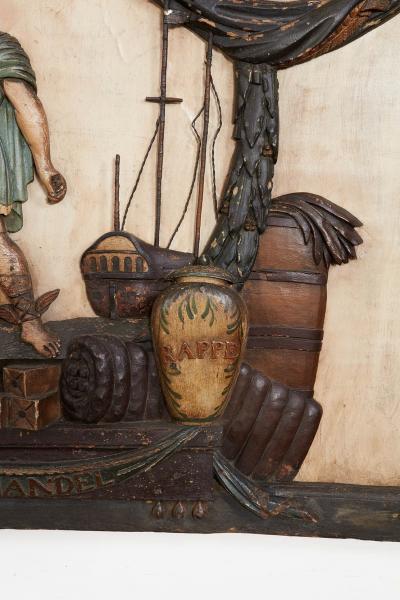 Framed 18th c Merchant Trade Sign