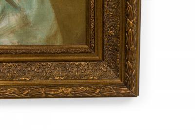 Framed American Victorian Style Canvas Print of an Oil Portrait Depicting a Lady