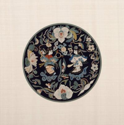 Framed Antique Chinese Embroidery Qing Dynasty Provenance