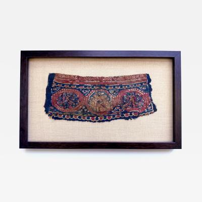 Framed Antique Coptic Textile Fragment from Byzantine North Africa