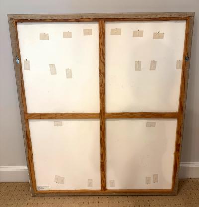 Framed Antique Silk Ikat Chapan Robe Central Asia with Provenance