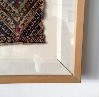 Framed Antique Woven Anatolian Storage Bag