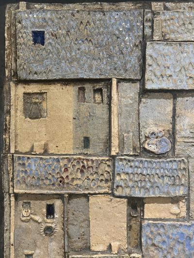 Framed Ceramic Wall Art of a French Village