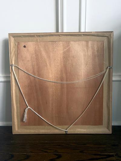 Framed Chinese Embroidered Silk Collar Qing Dynasty