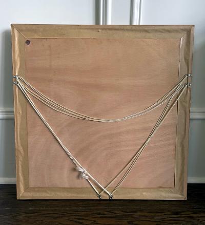 Framed Chinese Embroidered and Appliqued Silk Collar Qing Dynasty