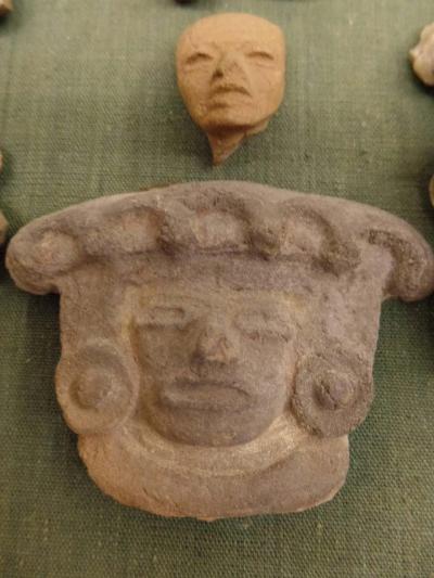 Framed Collection of Pre Classic Period Sculptures Heads