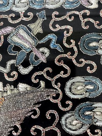 Framed Fine Embroidered Fifth Rank Badge Chinese Qing Dynasty