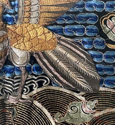 Framed Fine Embroidered Second Rank Badge Chinese Qing Dynasty