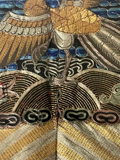 Framed Fine Embroidered Second Rank Badge Chinese Qing Dynasty