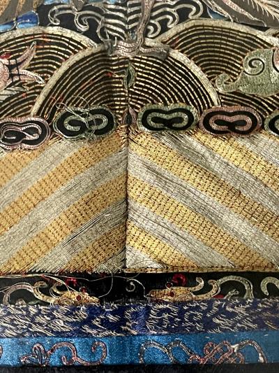 Framed Fine Embroidered Second Rank Badge Chinese Qing Dynasty