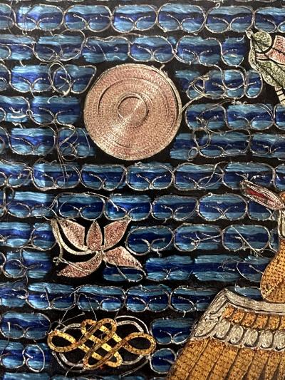 Framed Fine Embroidered Second Rank Badge Chinese Qing Dynasty