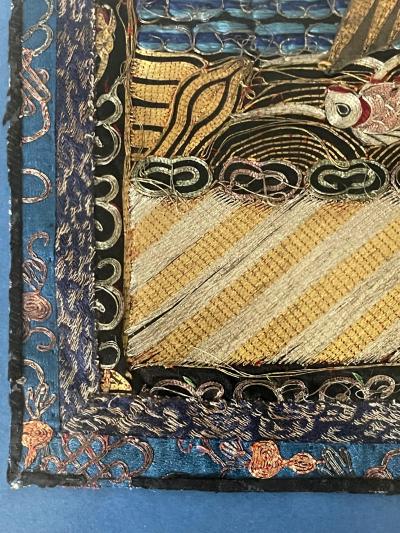 Framed Fine Embroidered Second Rank Badge Chinese Qing Dynasty