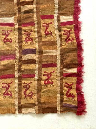 Framed Finely Woven Pre Columbian Pictorial Textile Chimu Musuem Quality