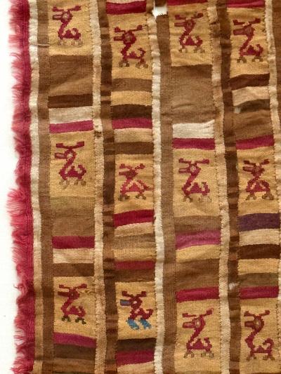 Framed Finely Woven Pre Columbian Pictorial Textile Chimu Musuem Quality