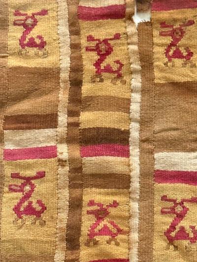 Framed Finely Woven Pre Columbian Pictorial Textile Chimu Musuem Quality