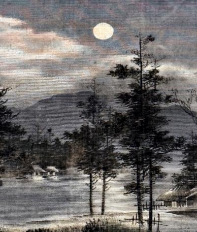 Framed Japanese Velvet Yuzen Birodo Tapestry Panel Meiji Period