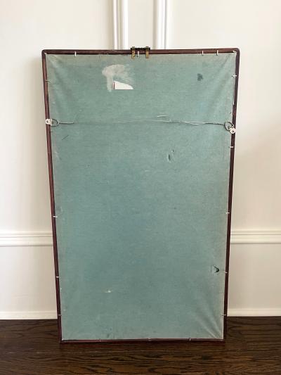 Framed Korean Folk Painting of General Guan Gong