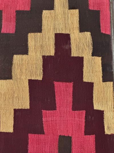 Framed Large Nazca Textile Panel with Geometrical Design