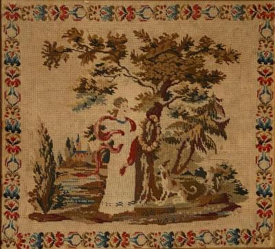 Framed Needlepoint England Circa 1830