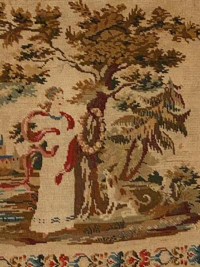 Framed Needlepoint England Circa 1830