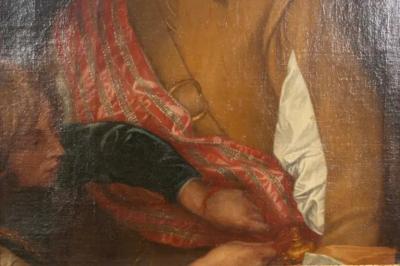 Framed Oil On Canvas Of A British Lord After Van Dyck