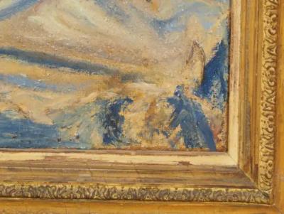Framed Oil On Canvas Still Life With Wine Bottle