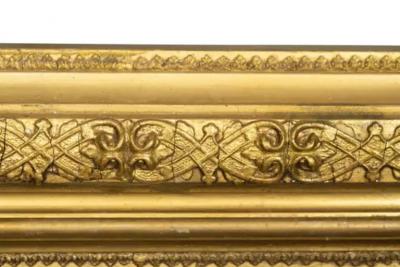 Framed Oil Painting Of A Lakeside House In Landscape