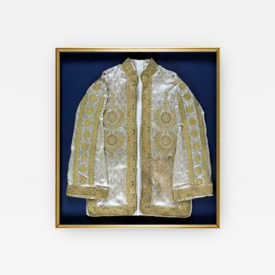 Framed Ottoman Coat with Metallic Thread Embroidery