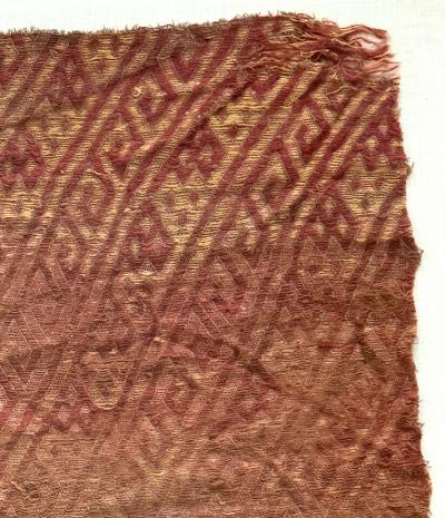 Framed Pre Columbian Fine Textile Fragment from Chancay Culture