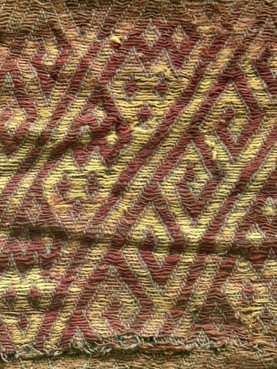Framed Pre Columbian Fine Textile Fragment from Chancay Culture
